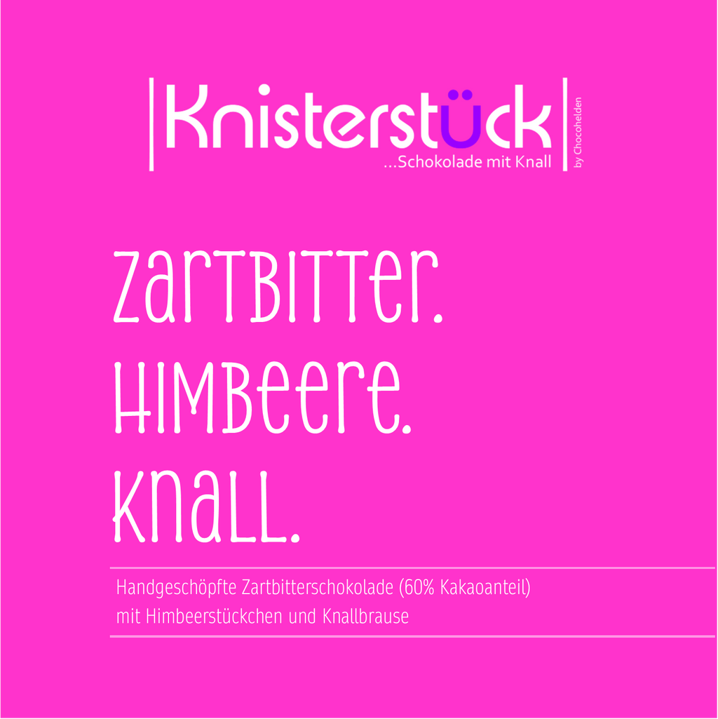 Zartbitter mit Himbeere & Knall